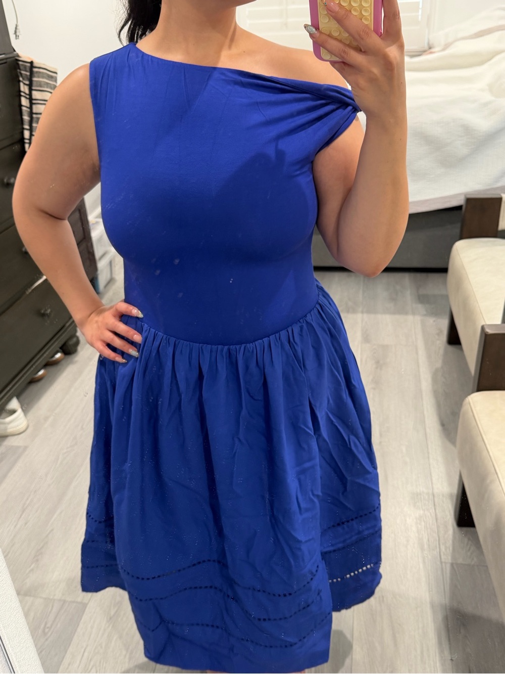 En Saison One-Shoulder Cobalt Blue Dress